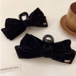 Black Plush Crab Pin With Bow - Image 4