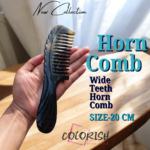 Wide Teeth Handle Horn Comb