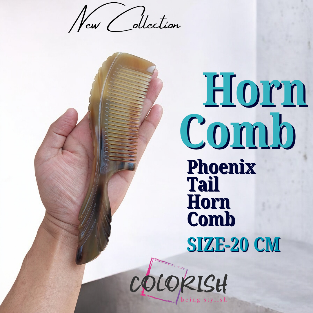 Phoenix Tail Horn Comb Phoenix Tail Design Handle Horn - Image 1