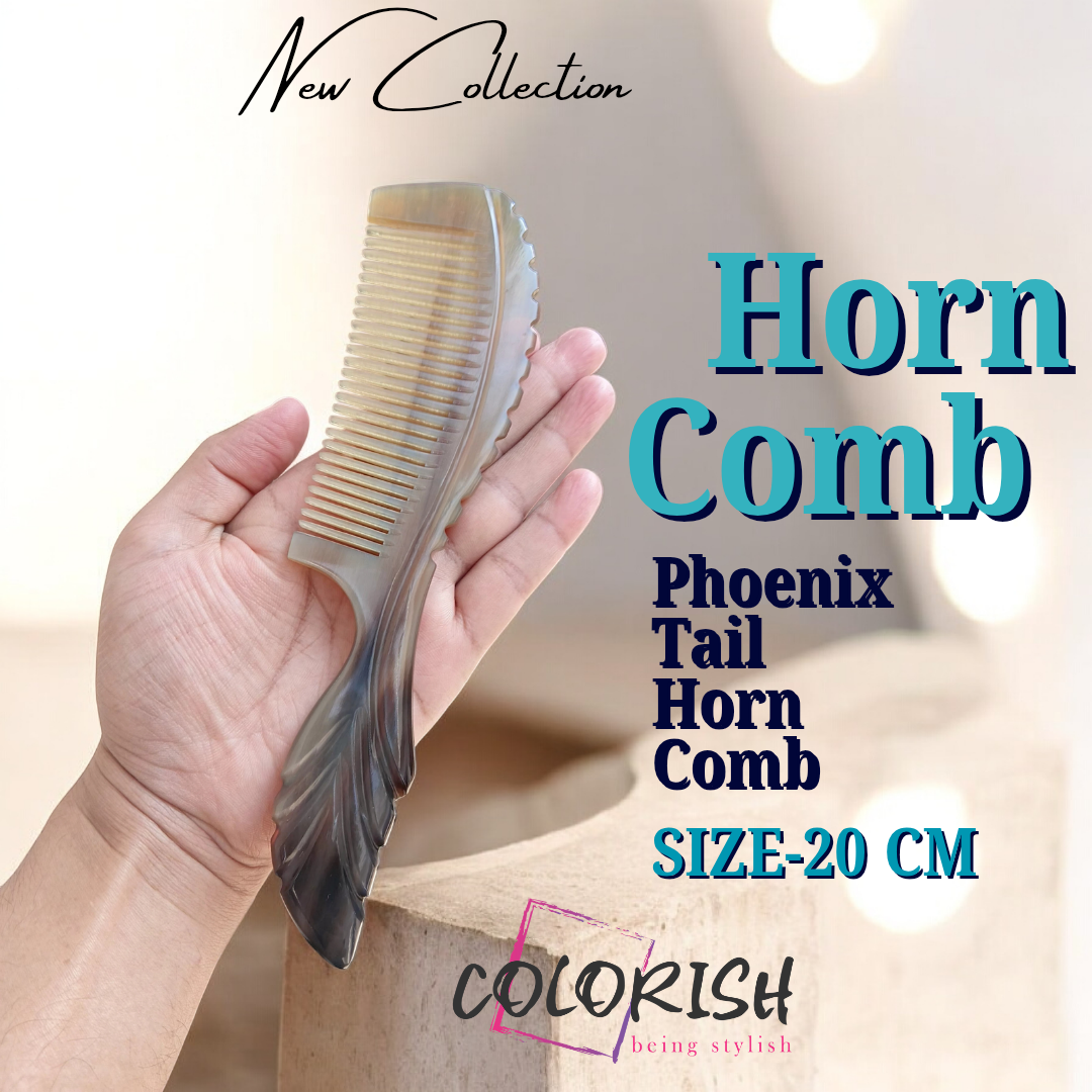 Phoenix Tail Horn Comb Phoenix Tail Design Handle Horn - Image 1