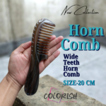 Wide Teeth Handle Horn Comb