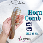 Wide Teeth Handle Horn Comb