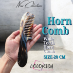 Wide Teeth Handle Horn Comb