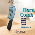 Wide Teeth Handle Horn Comb