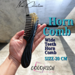Wide Teeth Handle Horn Comb