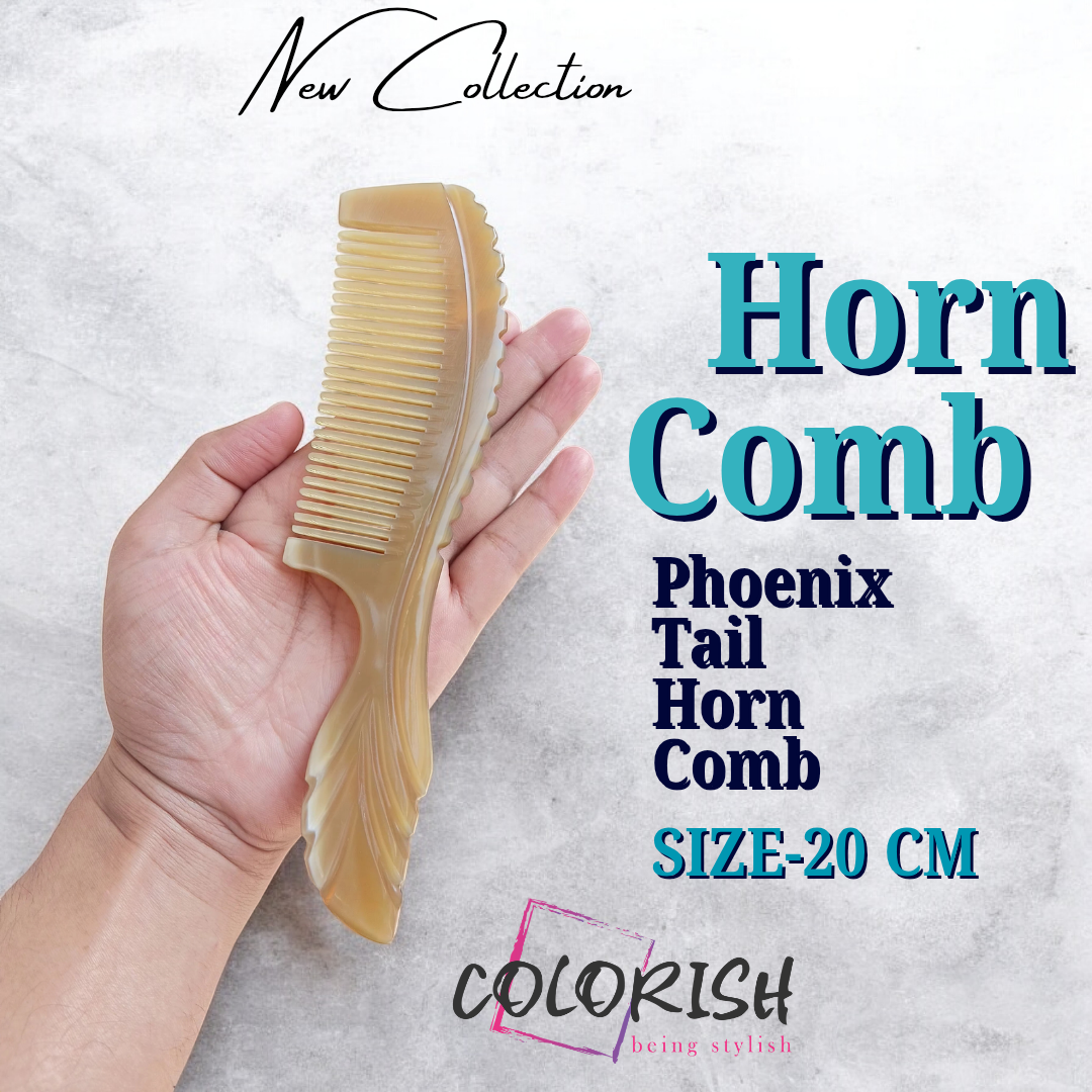 Phoenix Tail Horn Comb Phoenix Tail Design Handle Horn - Image 1