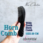 Wide Teeth Handle Horn Comb