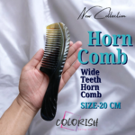 Wide Teeth Handle Horn Comb