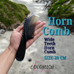 Wide Teeth Handle Horn Comb