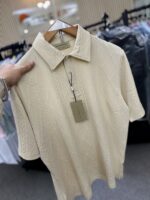 Men's Polo Shirt-Cream - Image 2