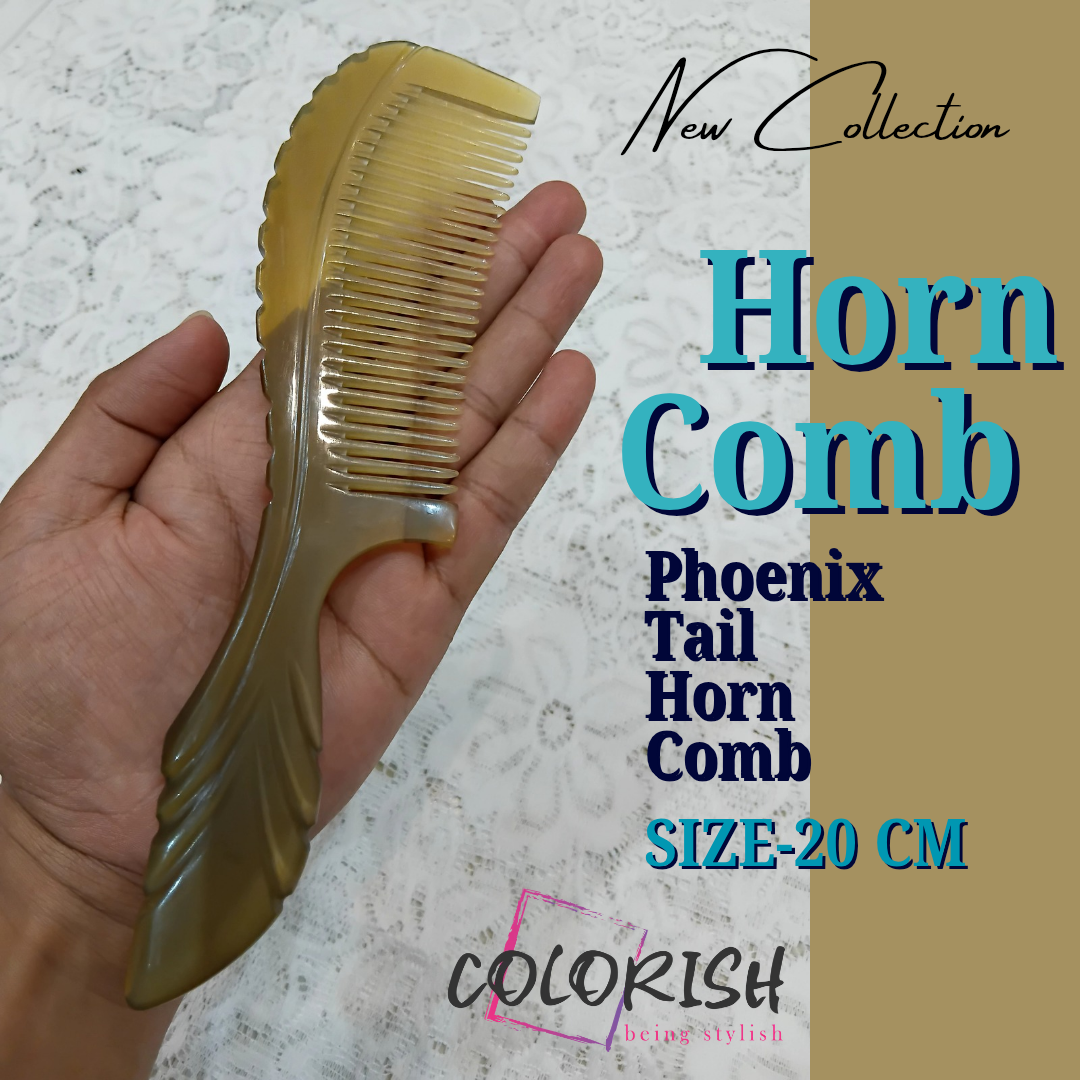 Phoenix Tail Horn Comb 44 (4) Phoenix Tail Design Handle Horn - Image 1