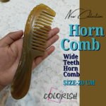 Wide Teeth Handle Horn Comb