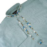 Premium Handwork Panjabi- Light Pastel Blue - Image 2