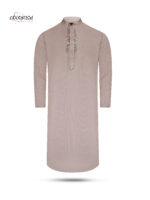 Premium Handwork Panjabi- Cozy Peach - Image 4