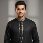 Premium Handwork Panjabi- Black