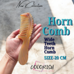 Wide Teeth Handle Horn Comb