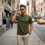 Men's Premium T-Shirt - Olive - Image 4