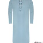 Premium Handwork Panjabi- Light Pastel Blue