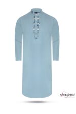 Premium Handwork Panjabi- Light Pastel Blue