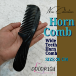 Wide Teeth Handle Horn Comb