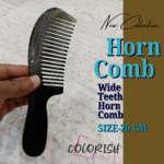 Wide Teeth Handle Horn Comb