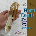 Wide Teeth Handle Horn Comb