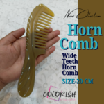 Wide Teeth Handle Horn Comb