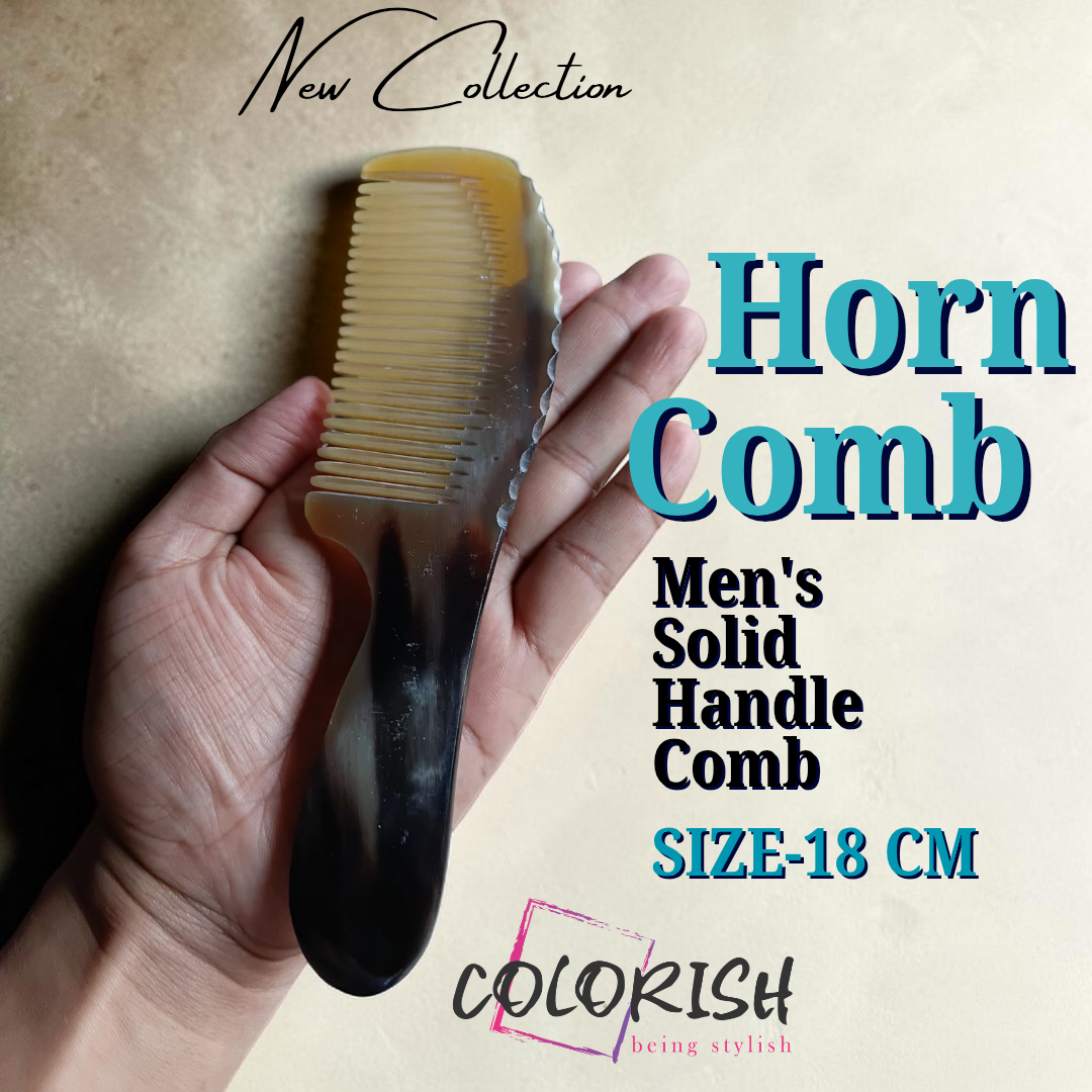 Men's Handle Horn comb Men's Handle Horn Comb - Image 1
