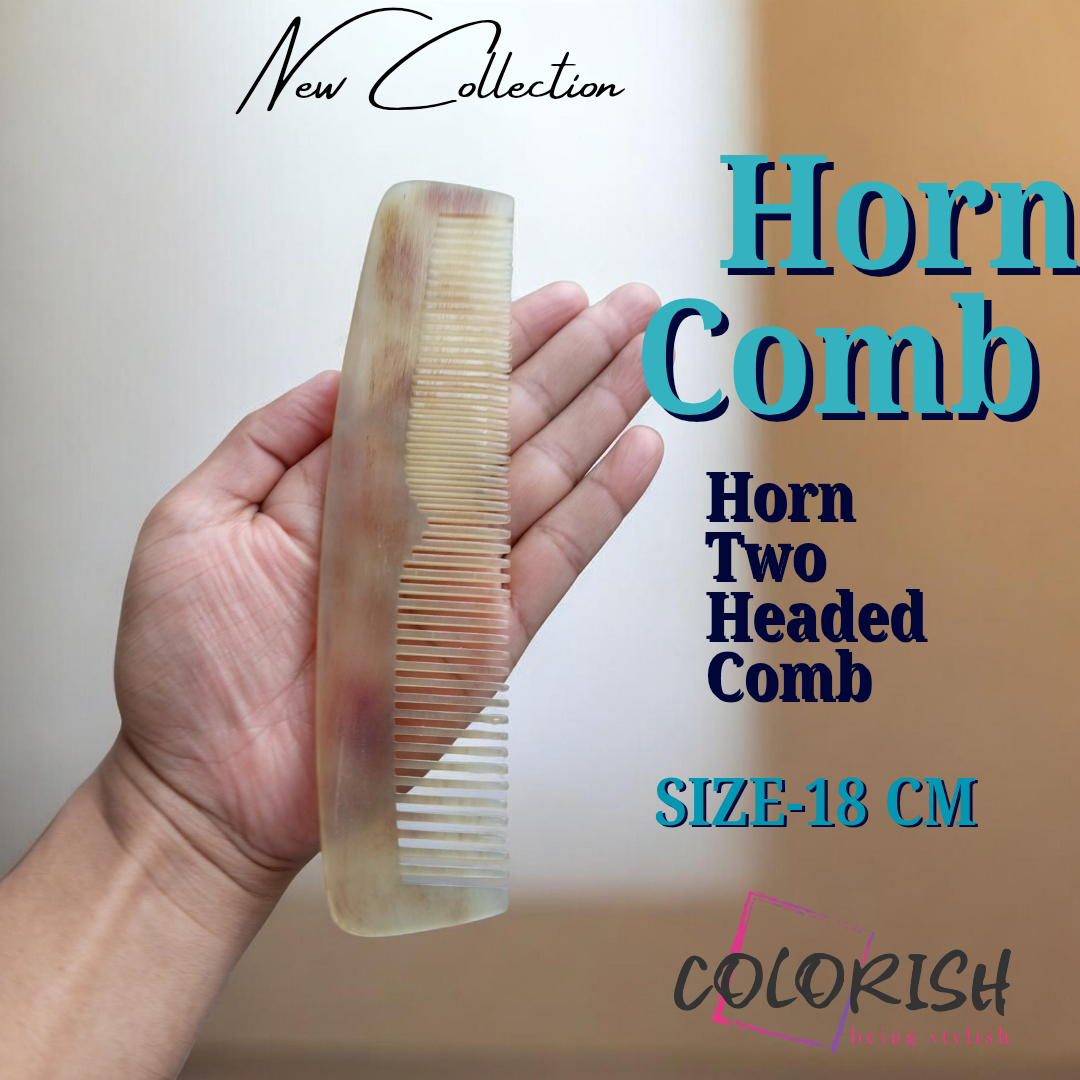 Two Headed Horn Comb 1 (11) Horn Two Headed Comb - Image 1