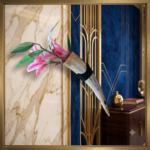 Horn Tube With Leather Case