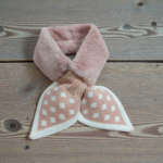 Ladies Plush Muffler With Wave Dot