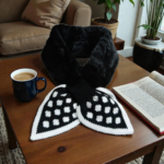 Ladies Plush Muffler With Wave Dot