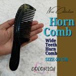 Wide Teeth Handle Horn Comb